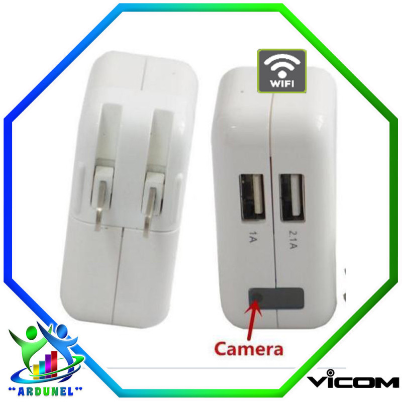 CAMARA ESPIA WIFI TIPO CARGADOR 1MP CAMARA ESPIA WIFI TIPO CARGADOR 1MP