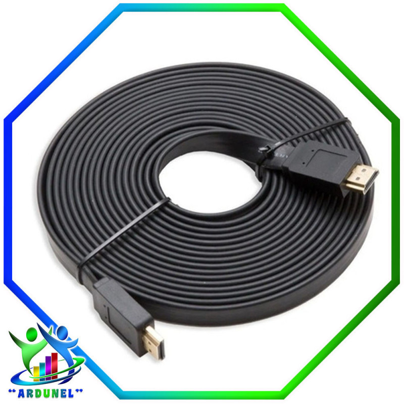 CABLE HDMI A HDMI MACHO PLANO GRUESO NEGRO 20 MTS CABLE HDMI A HDMI MACHO PLANO GRUESO NEGRO 20 MTS