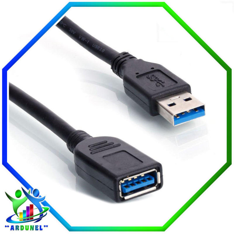 CABLE USB 3,0 AM/AF 96B NEGRO 10MTS. CABLE USB 3,0 AM/AF 96B NEGRO 10MTS.