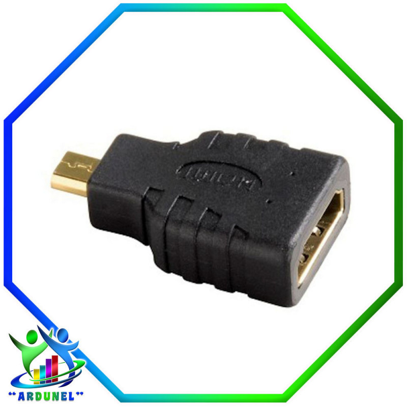 ADAPTADOR HDMI HEMBRA A MICRO HDMI MACHO ADAPTADOR HDMI HEMBRA A MICRO HDMI MACHO