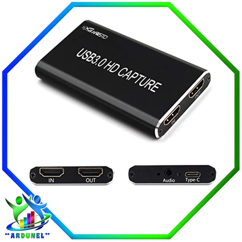 CAPTURADOR DE TV JUEGO Y VIDEO HDMI A USB 3.0 1080P CAPTURADOR DE TV JUEGO Y VIDEO HDMI A USB 3.0 1080P