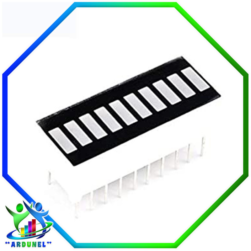 DISPLAY BARRA LED 10 SEGMENTOS 2R3Y4G1B 4 COLORES C.C. DISPLAY BARRA LED 10 SEGMENTOS 2R3Y4G1B 4 COLORES C.C.