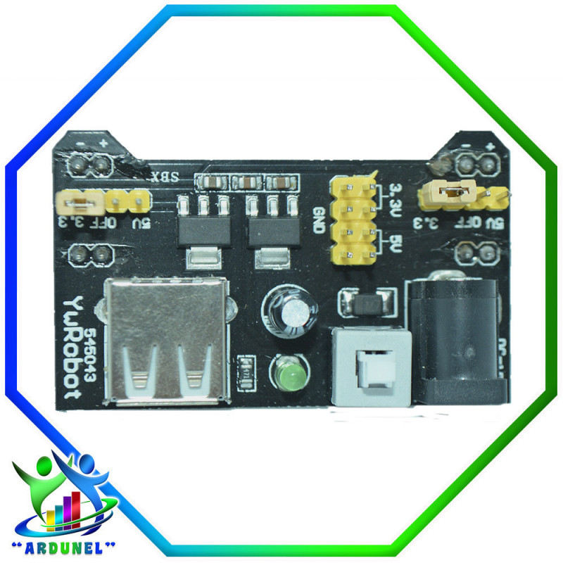 MODULO FUENTE PROTOBOARD MB102 3.3V-5V MODULO FUENTE PROTOBOARD MB102 3.3V-5V
