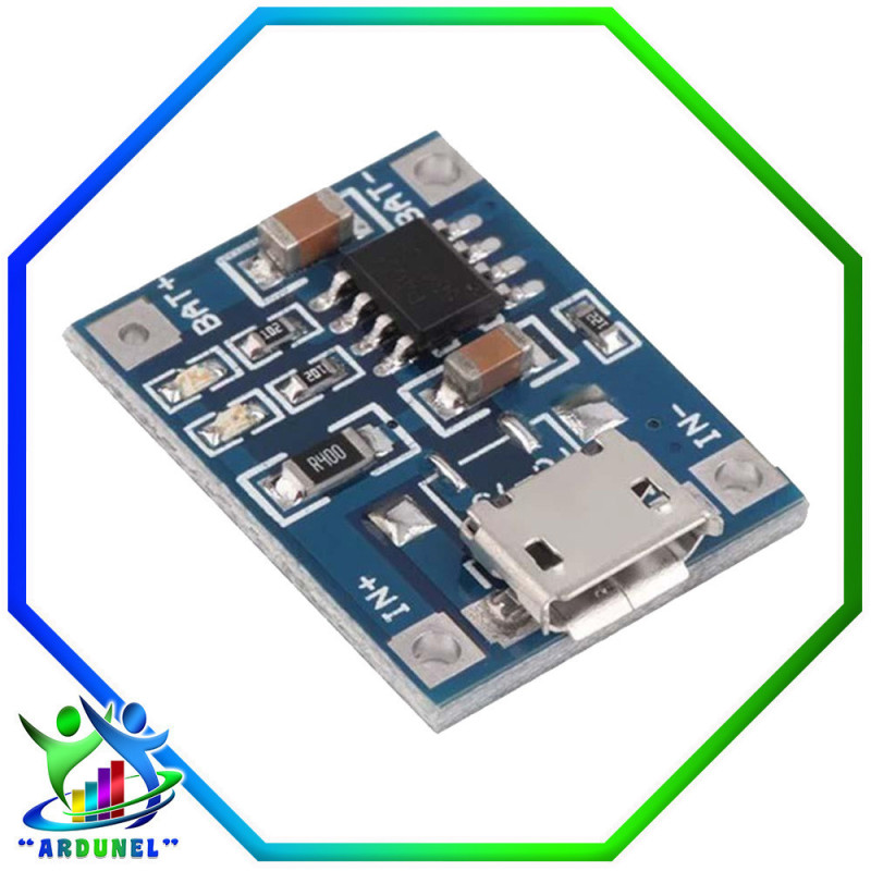 MODULO TP4056 1A CARGADOR BATERÍA DE LITIO MICRO USB MODULO TP4056 1A CARGADOR BATERÍA DE LITIO MICRO USB