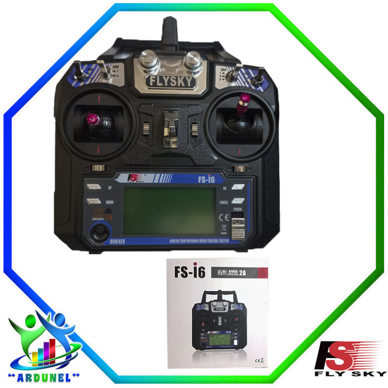 CONTROLADOR FS-I6 6CH 2.4G DE TRANSMISOR + RECEPTOR (RADIO CONTROL) CONTROLADOR FS-I6 6CH 2.4G DE TRANSMISOR + RECEPTOR (RADIO CONTROL)