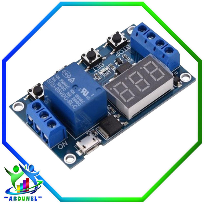 MODULO RELE TEMPORIZADOR AJUSTABLE CON DISPLAY 5V MODULO RELE TEMPORIZADOR AJUSTABLE CON DISPLAY 5V