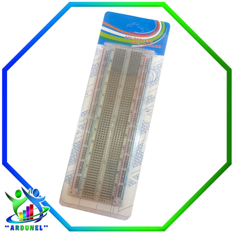 PROTOBOARD TRANSPARENTE SOLDERLESS DE 830 PTS. PROTOBOARD TRANSPARENTE SOLDERLESS DE 830 PTS.
