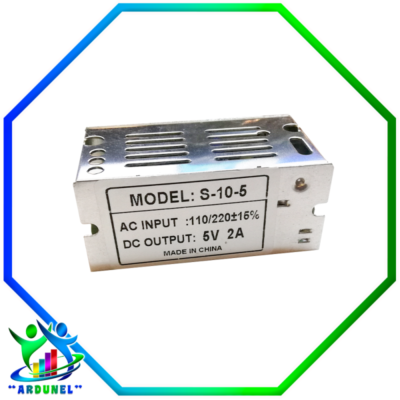 FUENTE CONMUTADA 10W 5V 2A S-10-5 (ALTA CALIDAD) FUENTE CONMUTADA 10W 5V 2A S-10-5 (ALTA CALIDAD)
