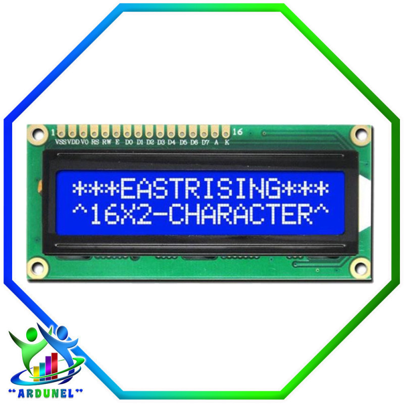 LCD 16X2 1602A FONDO AZUL (ALTA CALIDAD) LCD 16X2 1602A FONDO AZUL (ALTA CALIDAD)