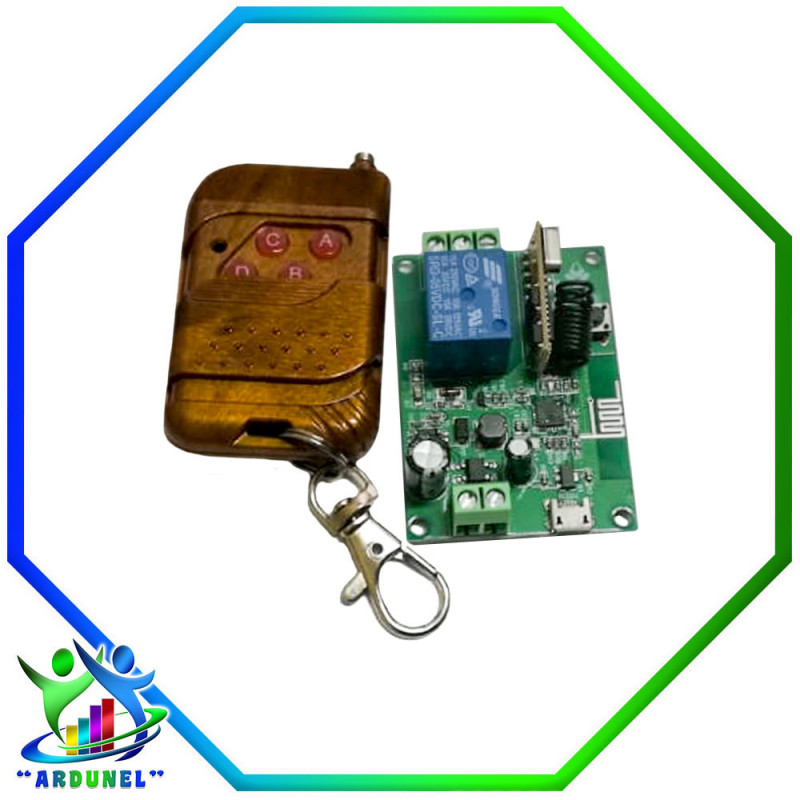 MÓDULO RELE RF 315MHZ INALÁMBRICO 1 CANAL + CONTROL REMOTO MÓDULO RELE RF 315MHZ INALÁMBRICO 1 CANAL + CONTROL REMOTO