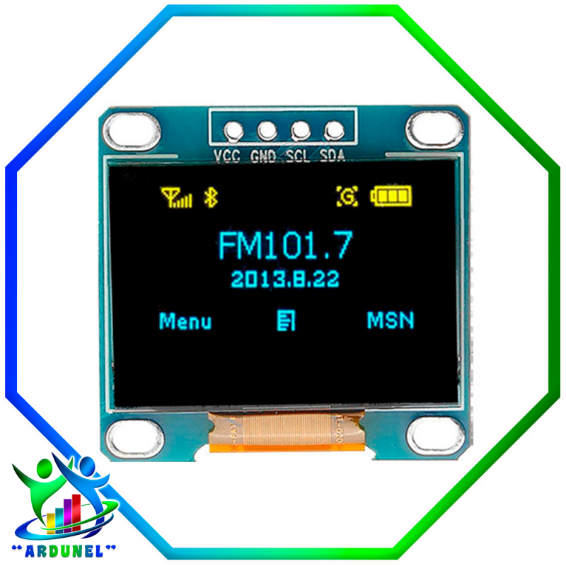 LCD OLED 0.96 PULGADAS I2C FONDO AZUL 4 PIN LCD OLED 0.96 PULGADAS I2C FONDO AZUL 4 PIN