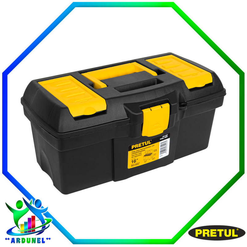 CAJA PLÁSTICA 16' CON COMPARTIMENTO (PRETUL) CAJA PLÁSTICA 16' CON COMPARTIMENTO (PRETUL)