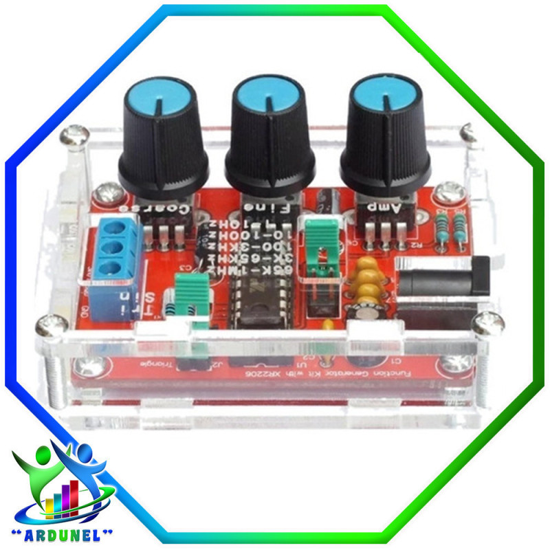 GENERADOR DE SEÑAL DE FUNCIÓN XR2206 DE ALTA PRECISIÓN MAS ESTUCHE ACRÍLICO GENERADOR DE SEÑAL DE FUNCIÓN XR2206 DE ALTA PRECISIÓN MAS ESTUCHE ACRÍLICO
