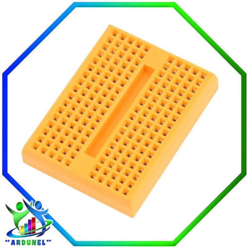MINI PROTOBOARD DE 170 PTS. AMARILLO MINI PROTOBOARD DE 170 PTS. AMARILLO