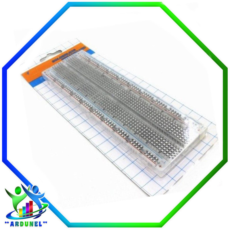 PROTOBOARD TRANSPARENTE SOLDERLESS DE 830 PTS. (ALTA CALIDAD) PROTOBOARD TRANSPARENTE SOLDERLESS DE 830 PTS. (ALTA CALIDAD)