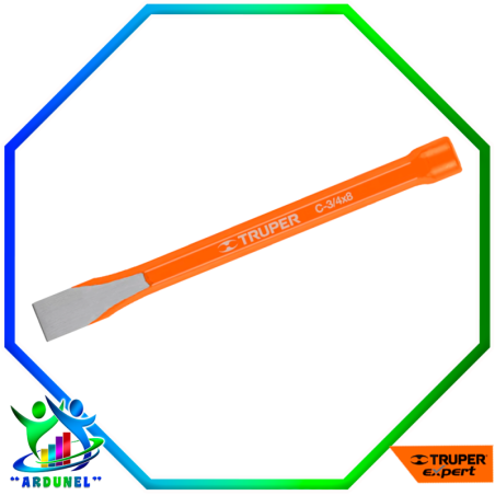 CINCEL FORJADO DE 3/4" X 8" CON CABEZA GRANDE DE AREA DE IMPACTO