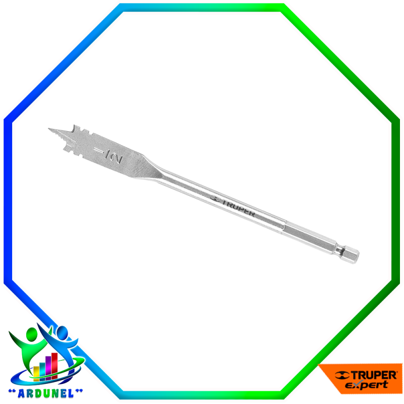 BROCA PLANA TIPO PALETA DE 1/2" PUNTA TRISCADA PARA MADERA BROCA PLANA TIPO PALETA DE 1/2" PUNTA TRISCADA PARA MADERA