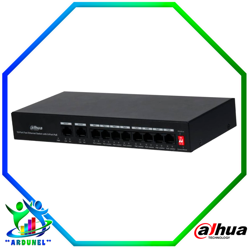 SWITCH POE FAST ETHERNET 10 PUERTOS 8 SON POE SWITCH POE FAST ETHERNET 10 PUERTOS 8 SON POE