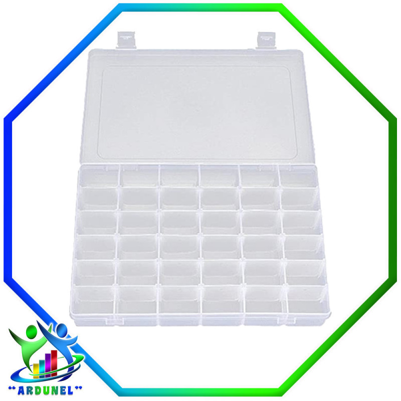 CAJA DE ALMACENAMIENTO 27.5*17.5*4.3CM DE 36 DIVISIONES CAJA DE ALMACENAMIENTO 27.5*17.5*4.3CM DE 36 DIVISIONES