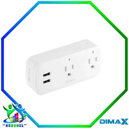 ENCHUFE INTELIGENTE DE 2 TOMAS + 2 USB