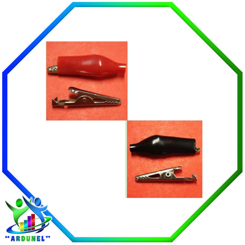 PINZA COCODRILO ROJO Y NEGRO 28MM PINZA COCODRILO ROJO Y NEGRO 28MM