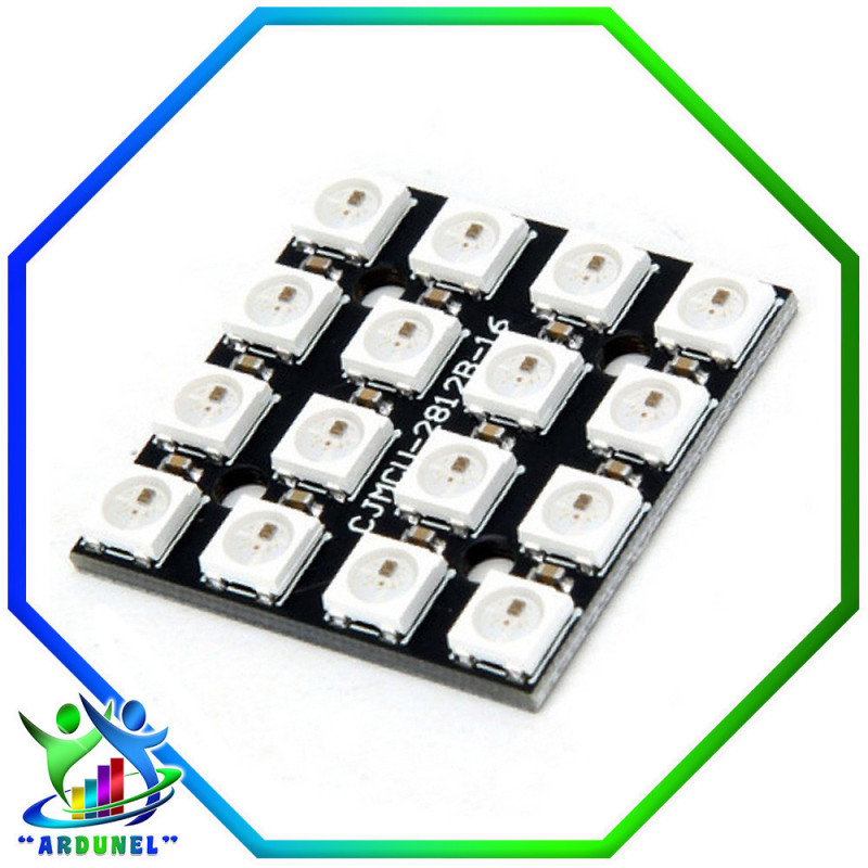 MATRIZ CJMCU-WS2812B LED RGB 4X4 MATRIZ CJMCU-WS2812B LED RGB 4X4