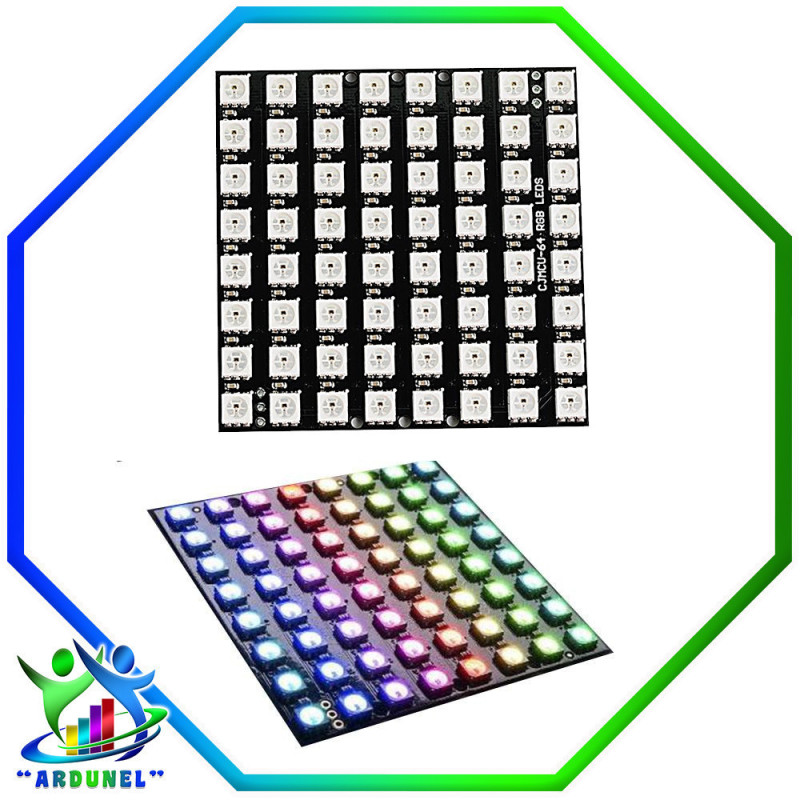 MATRIZ CJMCU-64 WS2812 LED RGB 8X8 MATRIZ CJMCU-64 WS2812 LED RGB 8X8