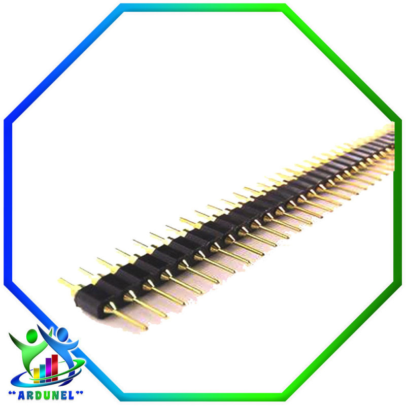 PIN HEADER MACHO REDONDO CHAPADO EN ORO 1*40 PIN RECTA 2.54MM PIN HEADER MACHO REDONDO CHAPADO EN ORO 1*40 PIN RECTA 2.54MM