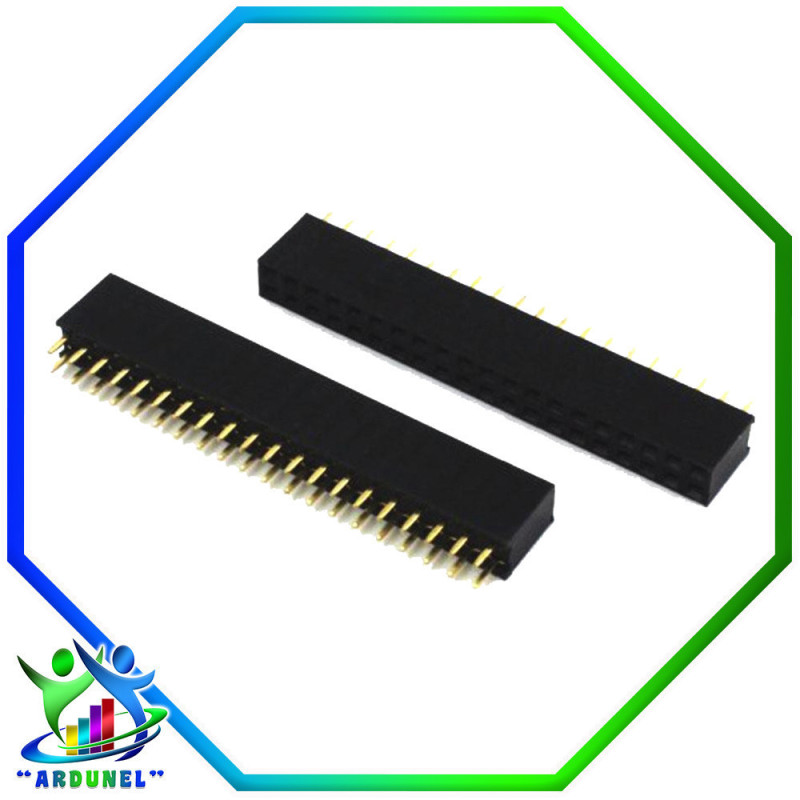 PIN HEADER HEMBRA DE DOS FILAS 2*40 PINES 2.54MM PIN HEADER HEMBRA DE DOS FILAS 2*40 PINES 2.54MM