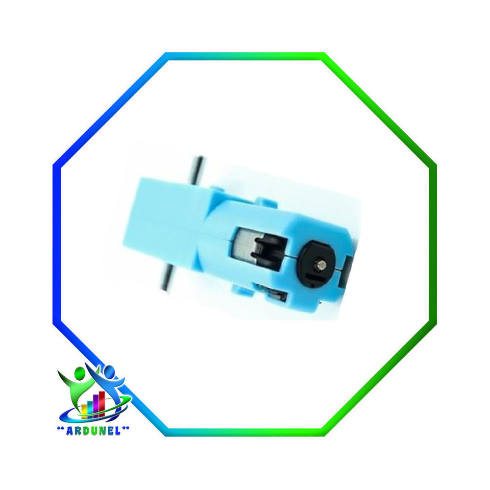 MOTOR REDUCTOR METAL DC3V-6V 1:90 300RPM CON DOBLE EJE