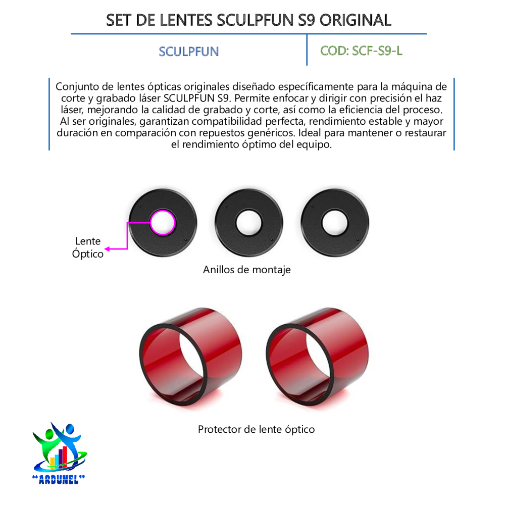 SET DE LENTES SCULPFUN S9 ORIGINAL