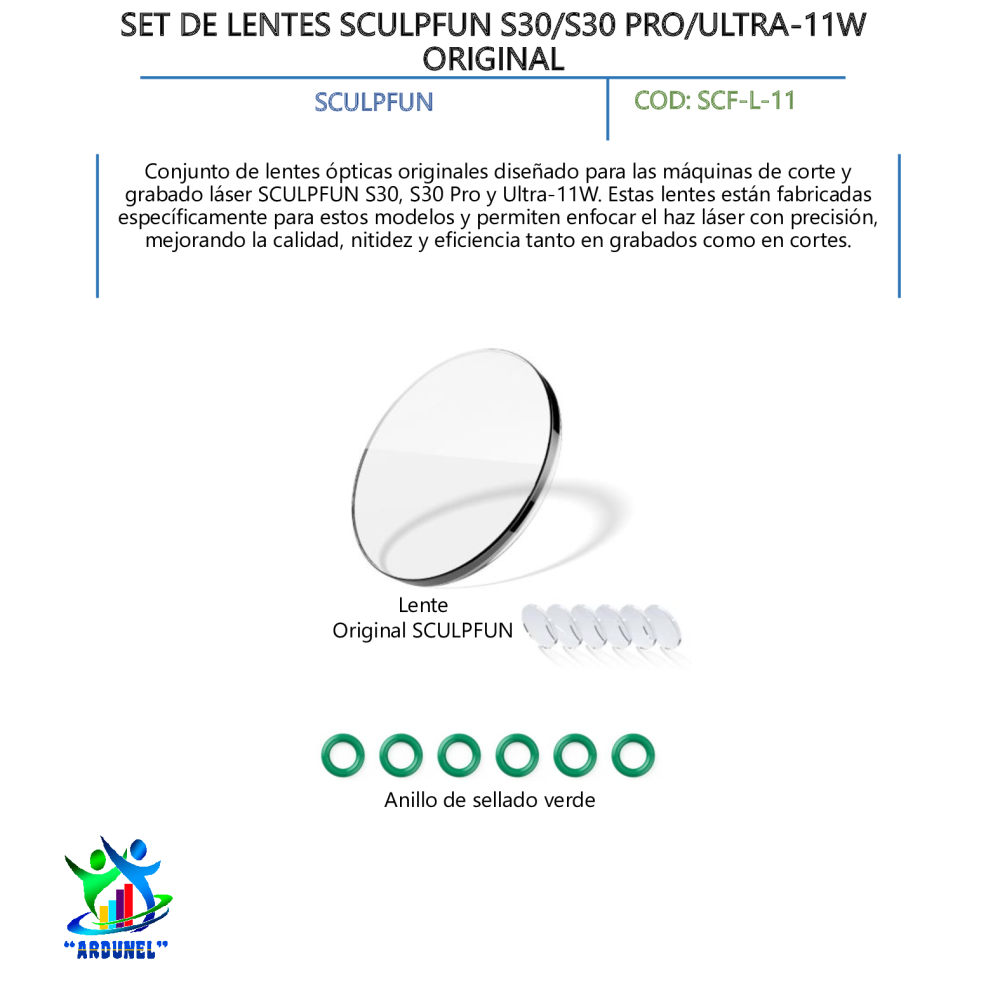 SET DE LENTES SCULPFUN S30/S30 PRO/ULTRA-11W ORIGINAL