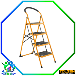 ESCALERA DE ACERO 4 ESCALONES CAPACIDAD MAX 150KGS