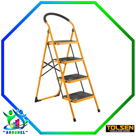 ESCALERA DE ACERO 4 ESCALONES CAPACIDAD MAX 150KGS