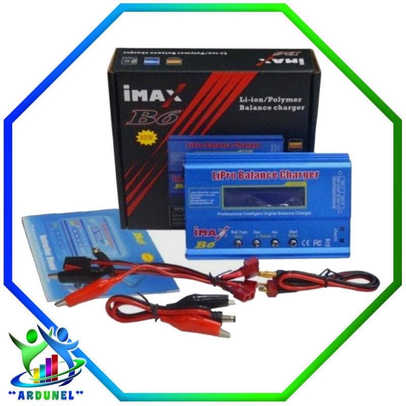 CARGADOR DE BATERÍA IMAX B6 80W 6A CON XT60 (UNIVERSAL) CARGADOR DE BATERÍA IMAX B6 80W 6A CON XT60 (UNIVERSAL)