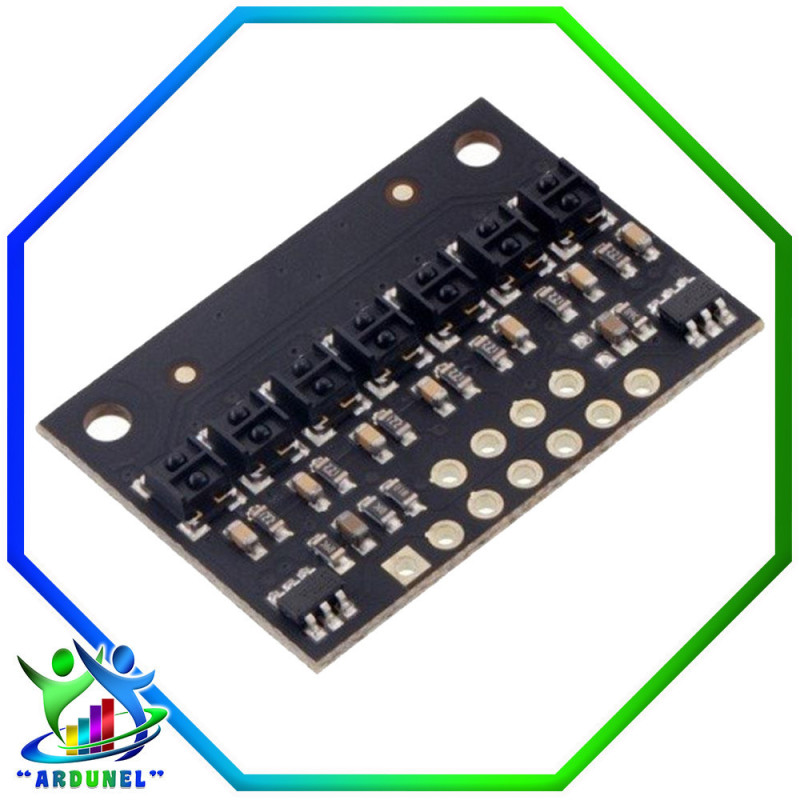 SENSOR DE REFLECTANCIA QTRX-HD-07RC: 7 CANALES, PASO DE 4 MM, SALIDA RC SENSOR DE REFLECTANCIA QTRX-HD-07RC: 7 CANALES, PASO DE 4 MM, SALIDA RC