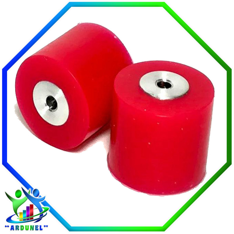 RUEDAS SEGUIDOR DE LÍNEA CORTAS 23X20 ROJO (PAR) RUEDAS SEGUIDOR DE LÍNEA CORTAS 23X20 ROJO (PAR)